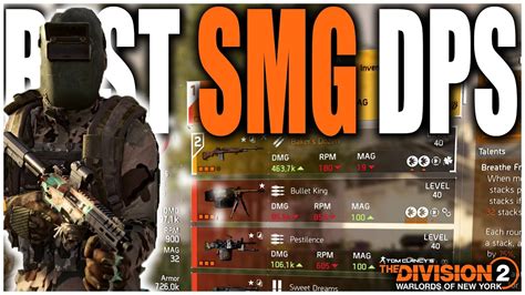 The Division Best Smg Dps Build How To Build Guide Youtube