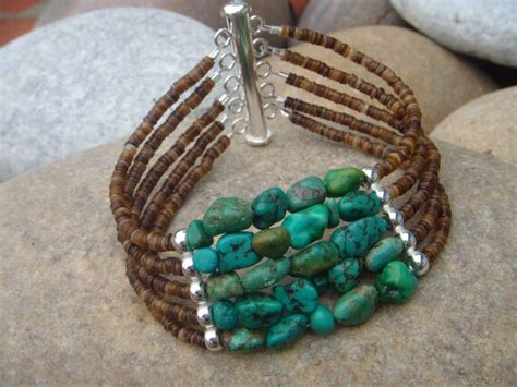 Items Similar To Beaded Cuff Bracelet Turquoise Cuff Bracelet