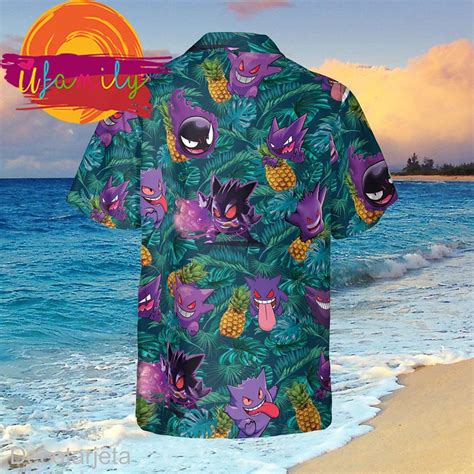 Gengar Ghost Pokemon Hawaiian Shirt Thoughtful Personalized T For