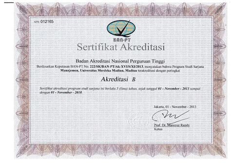 Akreditasi S1 Manajemen