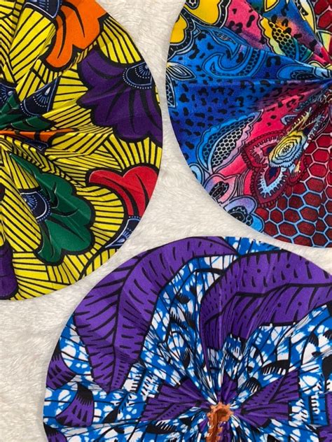 African Ankara Hand Fans Etsy