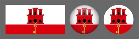 Premium Vector Gibraltar Flag Set Collection Vector