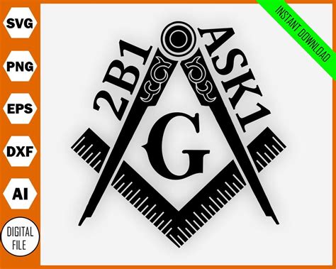 2b1 Ask1 Svg Cut File Masonic Compasses Emblems Design Svg Etsy