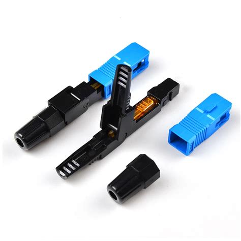 100pcs Sc Upc Fiber Optic Quick Connector Ftth Single Modemulti Mode