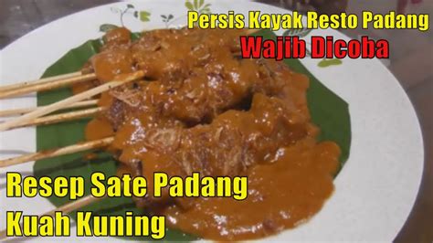 Resep Sate Padang Kuah Kuning Youtube