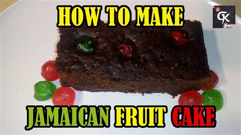 How To Make Jamaican Fruit Cake Christmas Cake Recipe Youtube