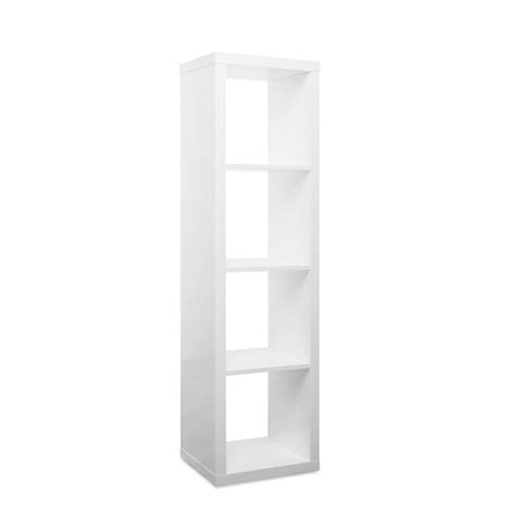 Darby Contemporary Shelving Unit In White High Gloss £10995 Go Uk