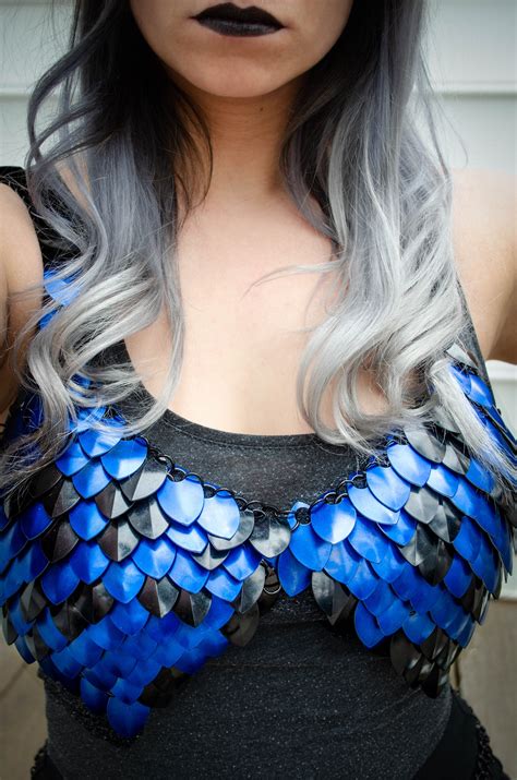 Custom Scale Mail Bikini Top Unlined Etsy