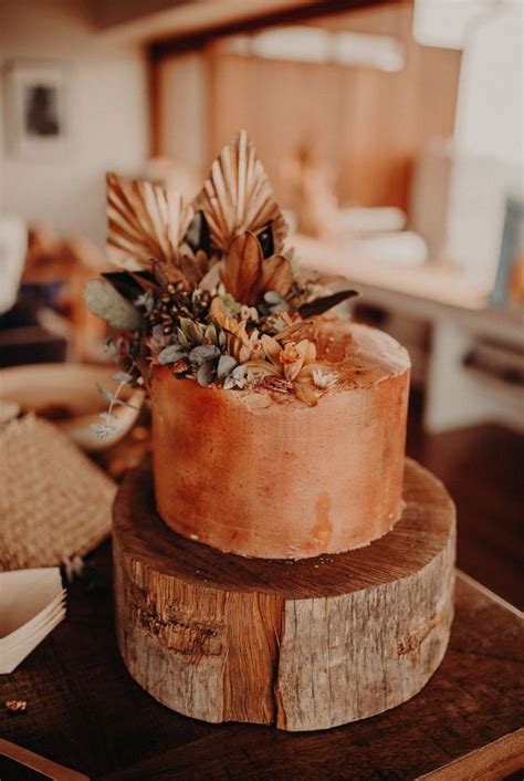 Burnt Orange Wedding Cake Ideas