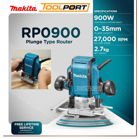 Makita Rp0900 Router 14 1 14 Hp 900w Plunge Type Toolport