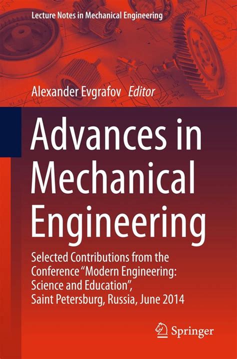 Lecture Notes In Mechanical Engineering Advances In Mechanical