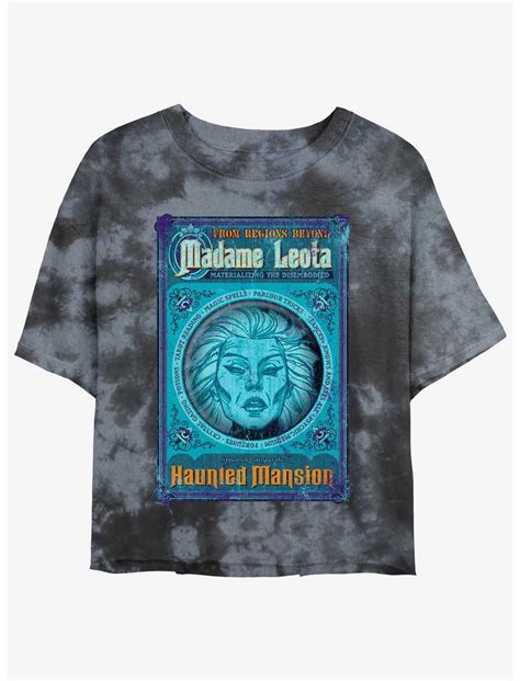 Disney Haunted Mansion Madame Leota Poster Tie Dye Girls Crop T Shirt