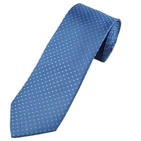 Tresanti Celeste Light Blue White Polka Dot Men S Silk Designer Tie