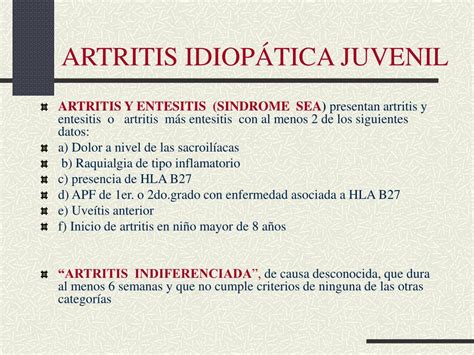 Ppt Artritis IdiopÁtica Juvenil Powerpoint Presentation Free