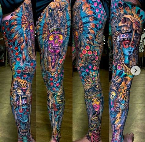 The Biggest Tattoo Extravagant And Full Of Color Leg Sleeves Leg