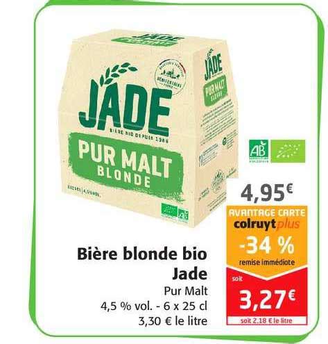 Promo Bi Re Blonde Bio Jade Chez Colruyt Icatalogue Fr