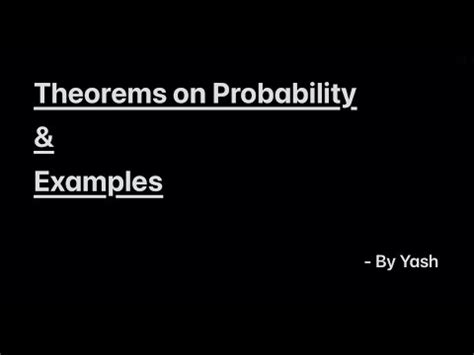 Theorems On Probability Solved Examples Addition Theorem