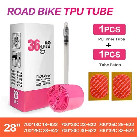 RideNow Ultralight Bike Inner Tube 700 X 18 25 28 32 Road Bicycle TPU