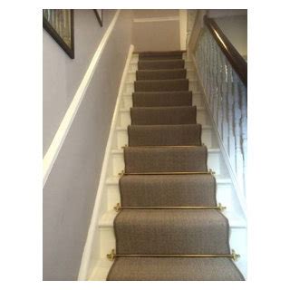 Installing Carpet Runner And Stairrods To Stairs Escalier Londres