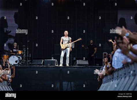 Musician Sting Performing On Stage At The Bedford Park Concerts Series