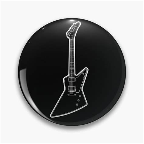 Gibson Explorer Full Body Electric Guitar Line Drawing Pin By Killerriffs Redbubble