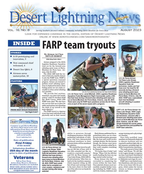 Desert Lightning News So Az Edition News August Desert