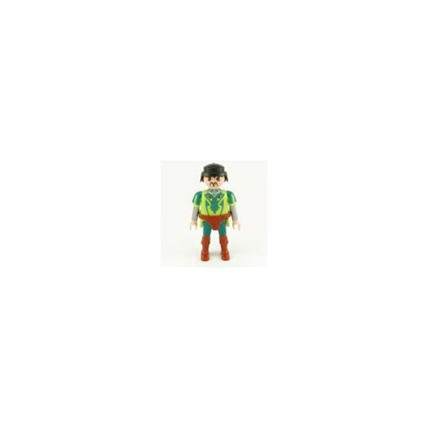 Playmobil Homme Chevalier Du Dragon Vert Bottes Marrons