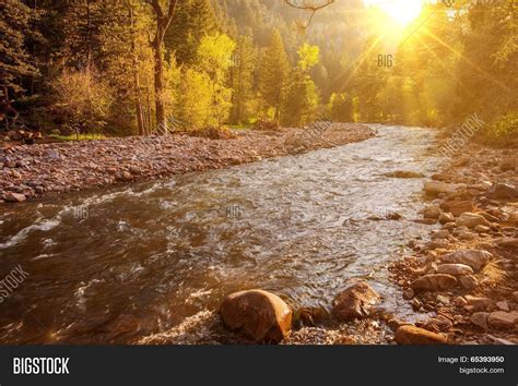 Mountain River Sunset Image & Photo (Free Trial) | Bigstock