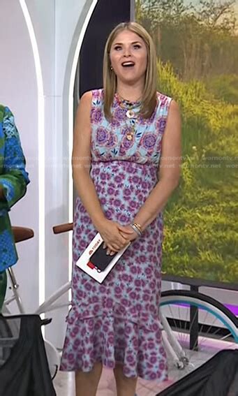 Wornontv Jennas Blue And Purple Floral Dress On Today Jenna Bush