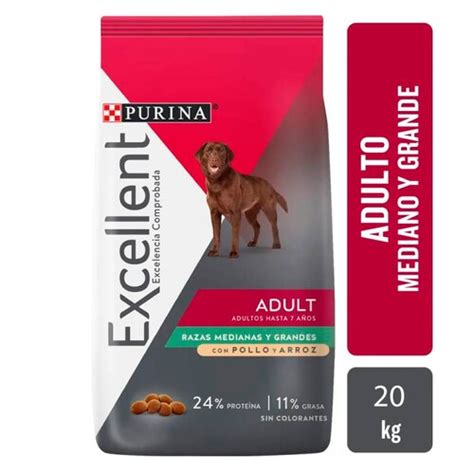 Excellent Adulto Razas Medianas Y Grandes 20 Kg Alimento Para Perro