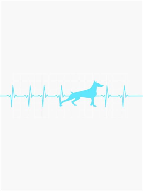 Doberman Heartbeat Best Doberman T For Doberman Lovers Sticker