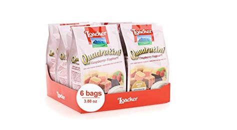 Loacker Quadratini Premium Raspberry Yogurt Wafer Cookies G Oz