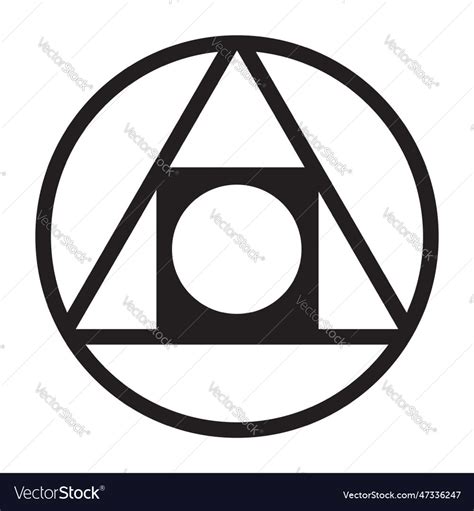 Philosophers Stone Symbol Royalty Free Vector Image