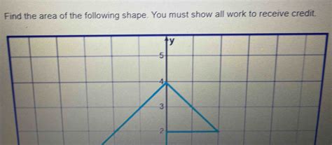 Solved Find The Area Of The Following Shape You Must Show Geometry