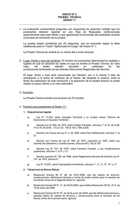 ANEXO N 2 PRUEBA TÉCNICA GRADO 11 1 La evaluación