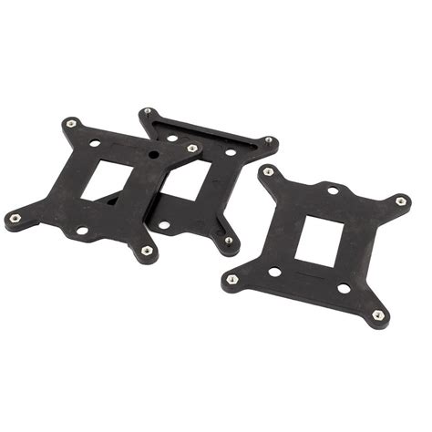 3 X Black Plastic Cpu Heatsink Cooling Cooler Fan Holder Bracket Clamp Backplate