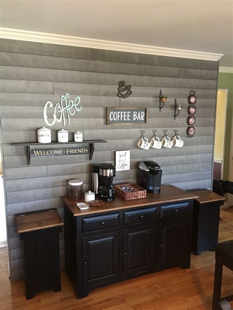 50 Save Space With A Farmhouse Home Bar Coffee Bar Home Coffee Bar Design Diy