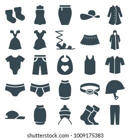 Wear Icons Set Editable Filled Stock Vector Royalty Free