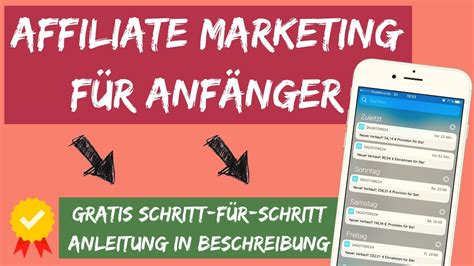 Affiliate Marketing Anleitung für Anfänger 4 simple Schritte zum