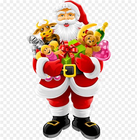 Santa Claus Holding Gifts Png Image Merry Christmas Card Ideas Santa