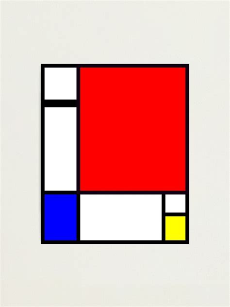 L Mina Fotogr Fica Composici N De Piet Mondrian Con Rojo Azul Y