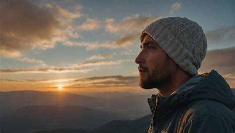 Premium Photo Persona Contemplando El Amanecer Desde La Cima De Una