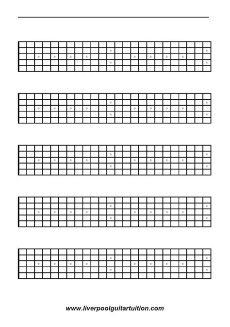 Tablature And Fretboard Printable Diagrams Liverpool Guitar Tuition