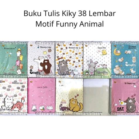 Jual Buku Tulis Kiky 38 Lembar Garis Warna 1 Pcs Shopee Indonesia