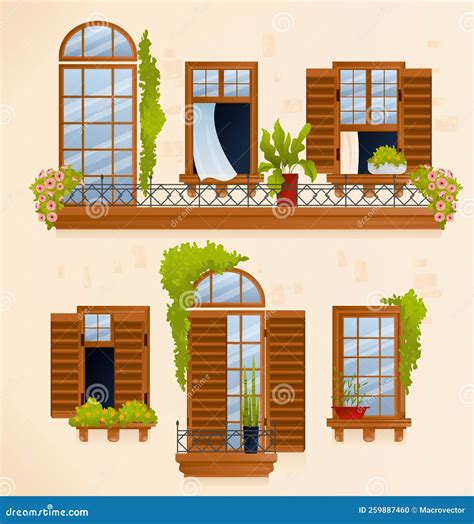 House With Balcony Thin Line Icon Home Vector Illustration Isolated On