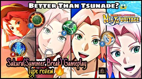 Nxb Nv 🔥 Sakura Summer Break Showcase Type Review 🔥 Naruto X Boruto Ninja Voltage Youtube