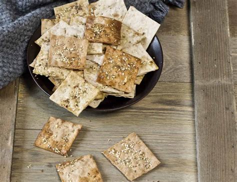 Savory Lavash Crackers - The Domestic Dietitian