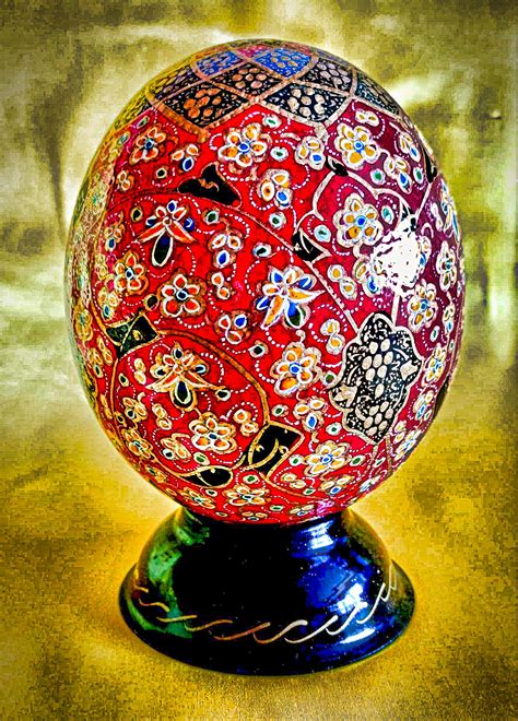 Hand Painted Ostrich Egg Painted Egg Handpainted Ostrich Egg Etsy