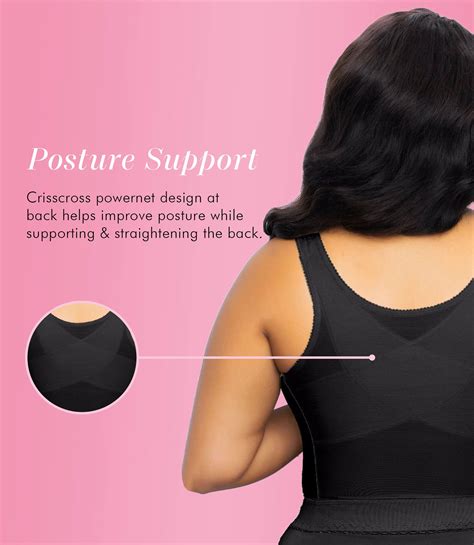 Fully® Front Close Wirefree Longline Posture Bra With Lace Exquisite Form