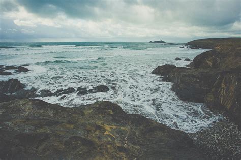 Images Gratuites plage mer côte eau Roche océan horizon nuage